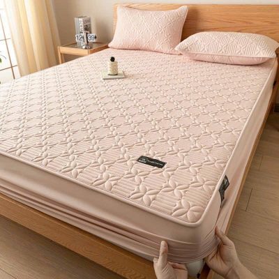 Bộ ga chống thấm cotton đũi bo chun nhập khẩu cao cấp